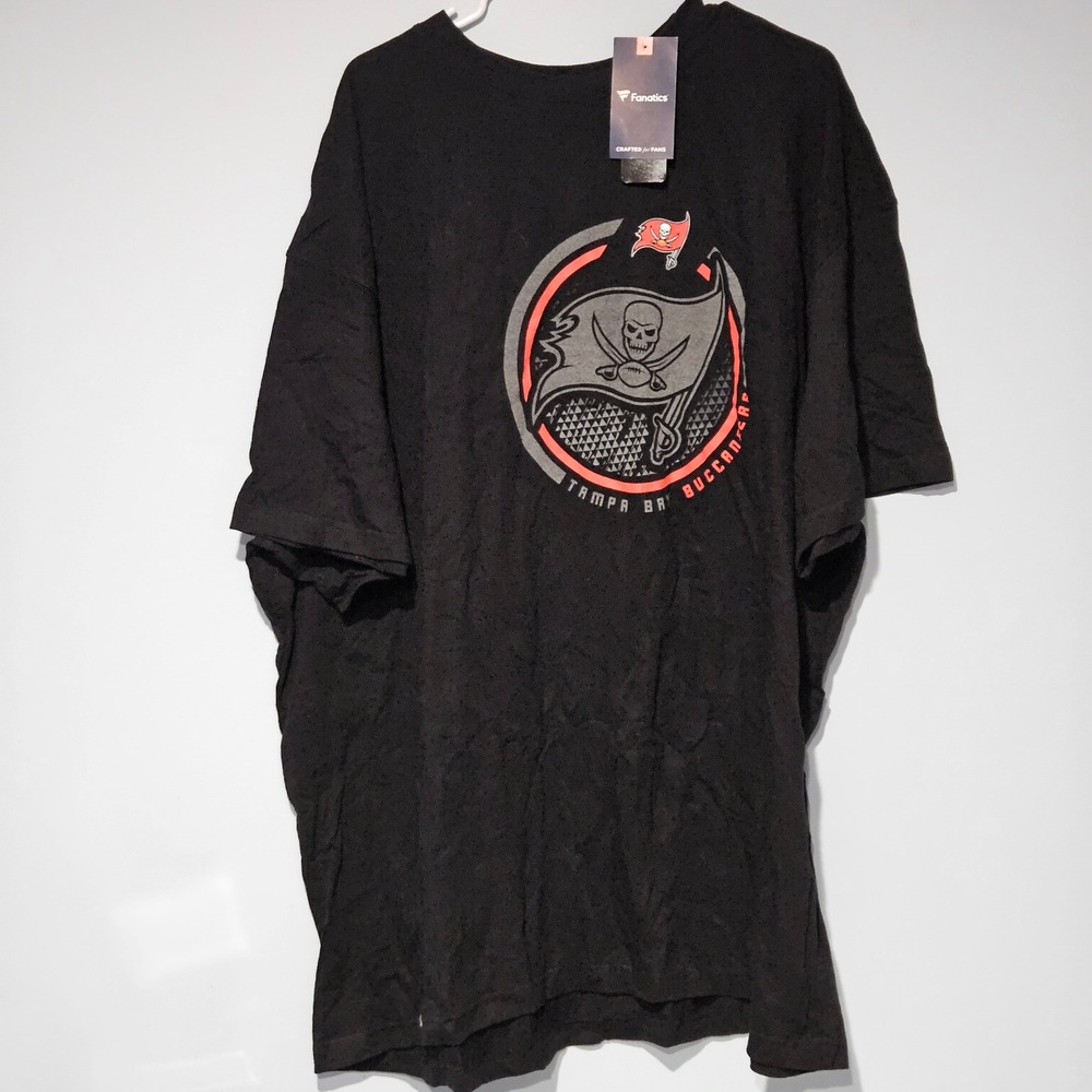 Fanatics Tampa Bay Buccaneers Tom Brady 12 T-Shirt Mens 4XL Black NFL Cotton NWT
